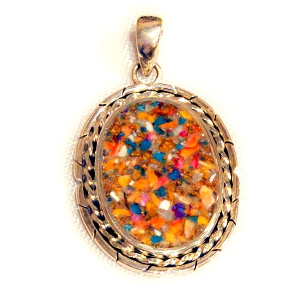 Turquoise & Spiny Sterling Gemstone Pendant